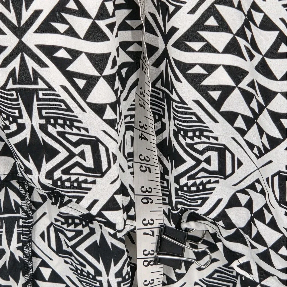 NEW Romeo & Juliet Couture Hi-Lo Dress Medium Sleeveless Geometric Black White